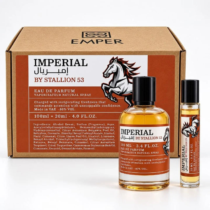 EMPER IMPERIAL BY STALLION 53 UNISEX ( 2 PC ) 3.4 OZ EDP SP /0.68 OZ EDP SP
