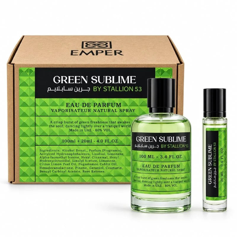 emper-green-sublime-by-stallion-53-eau-de-parfum-100ml-3-4-oz-spray-for-unisex-gift-set